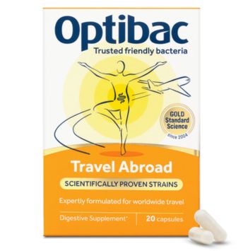 OptiBac Probiotics 'For travelling abroad', Pack of 20 Capsules