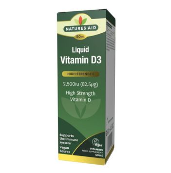 Natures Aid Vitamin D3 Liquid 2500iu (Vegan)