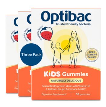 OptiBac Probiotics For Kids Gummies, Pack of 90 Gummies