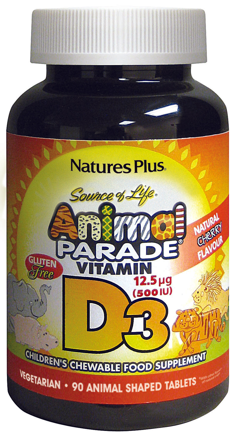 Animal Parade® Vitamin D3 500 IU Childrens Chewable - Black Cherry Flavor