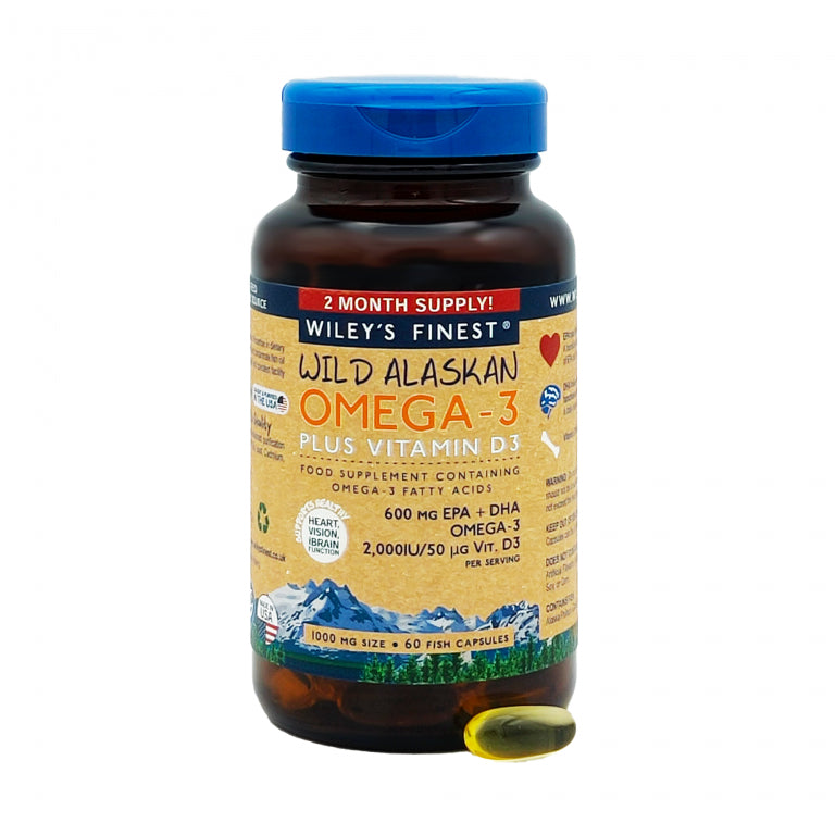 Wild Alaskan Omega-3 with D3 – 60 Softgels (2 months supply)
