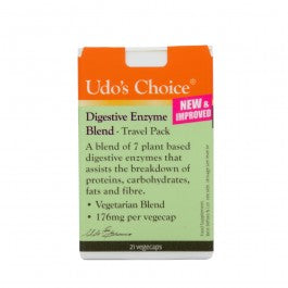 Udos Choice Digestive Enzyme Blend Travel Pack 21s