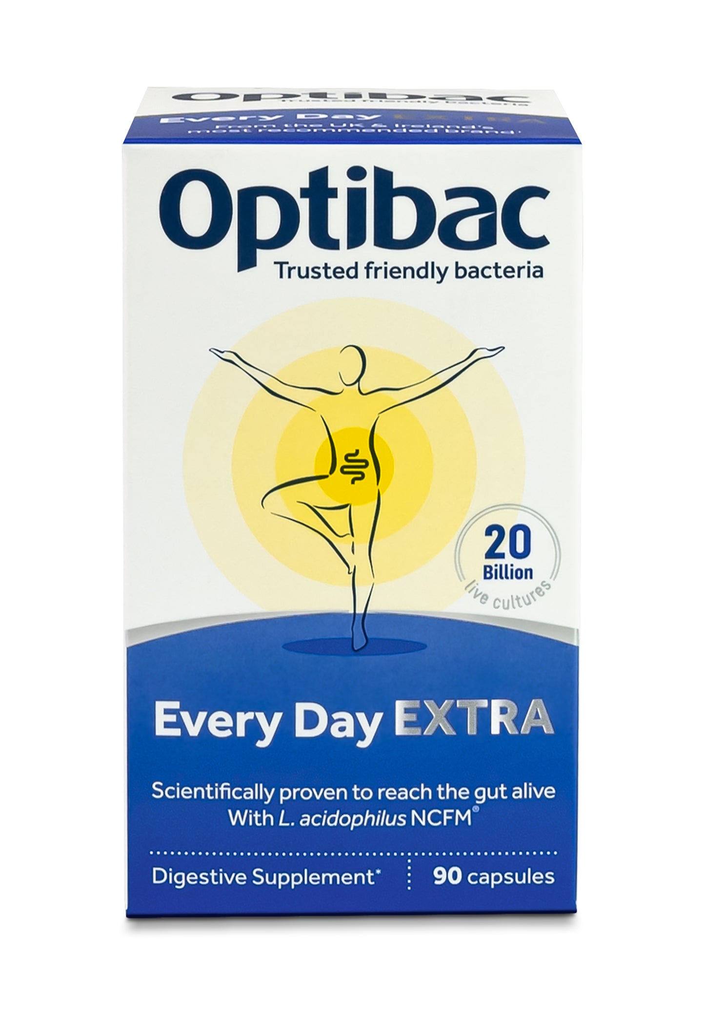 OptiBac Probiotics 'For every day EXTRA Strength', Pack of 90 Capsules