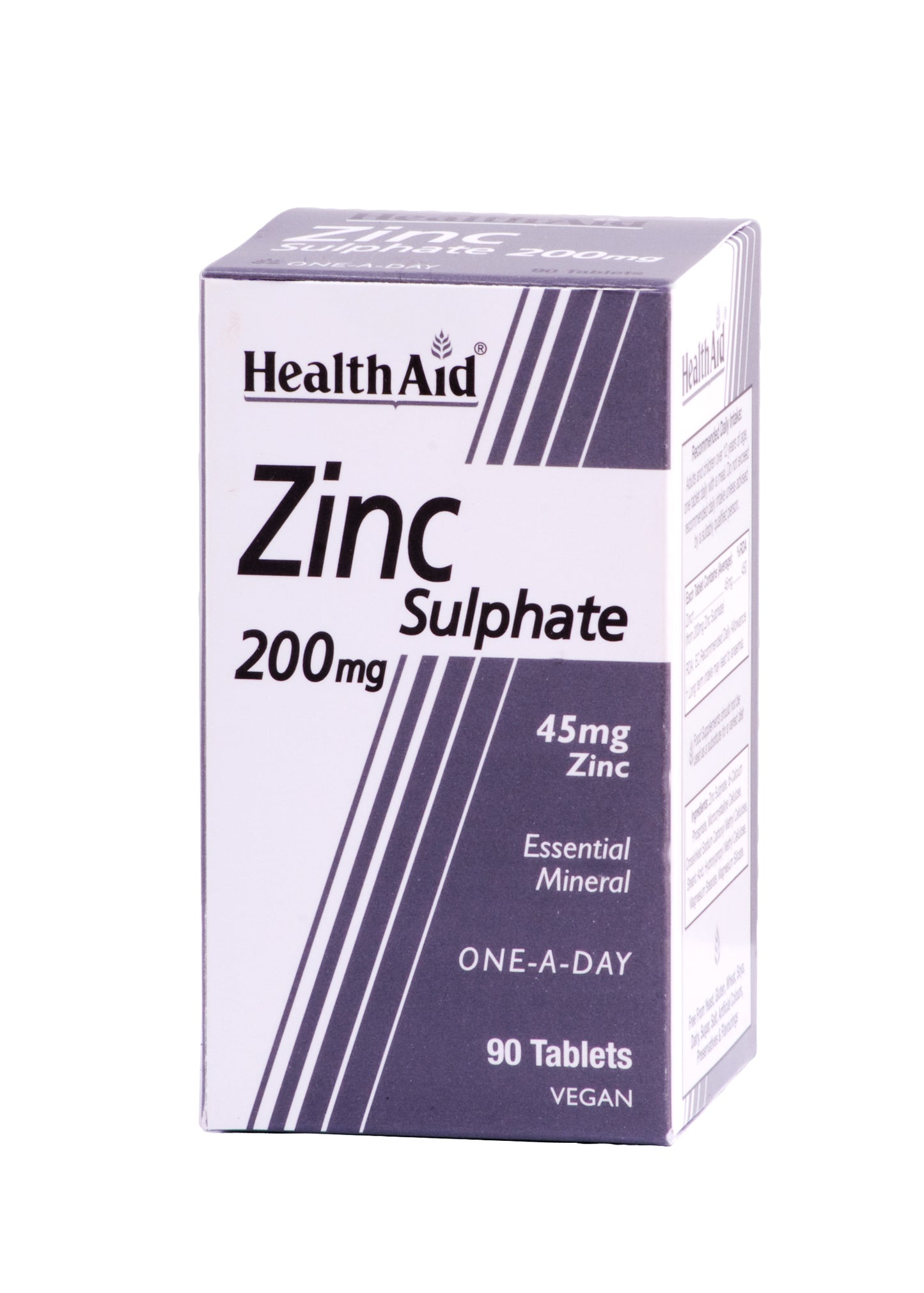 Zinc Sulphate 200mg (45mg elemental Zinc) Vegan