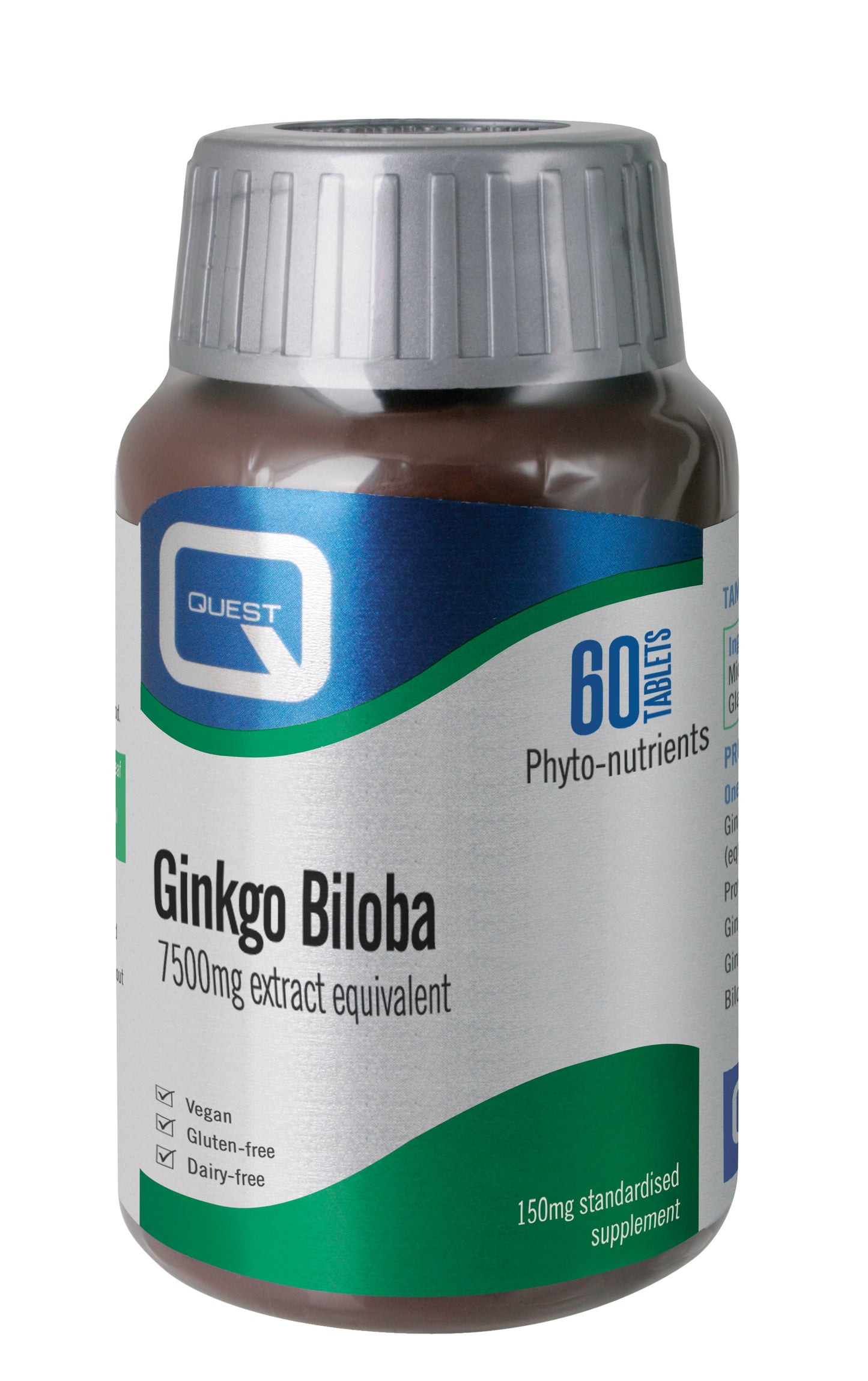 Quest Ginkgo Biloba Equivalent to 7500mg dry leaf