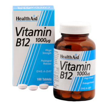 Vitamin B12 (Cyanocobalamin) 1000µg - Prolonged Release 100 tabs(vegan)