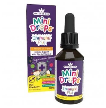 Natures Aid Mini Drops Immune Plus with Elderberry (Zinc & Vitamin C)
