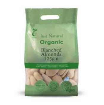Organic Almonds Blanched 125g