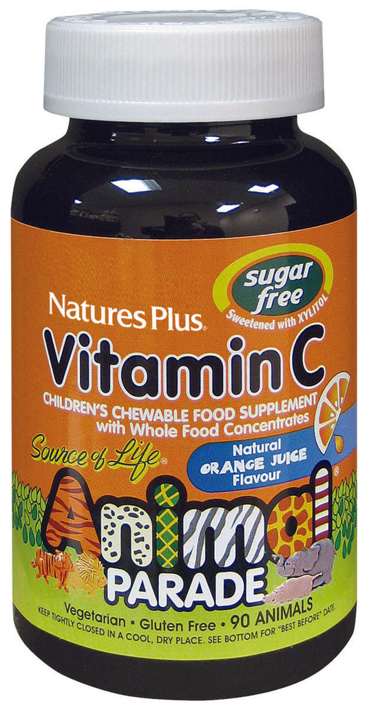 Animal Parade Sugar Free Vitamin C Childrens Chewable - Orange Juice Flavour