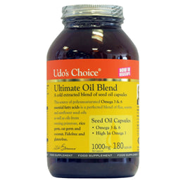 Udos Choice Ultimate Oil Blend 1000mg 180 caps - Vegetarian & Vegan Capsules