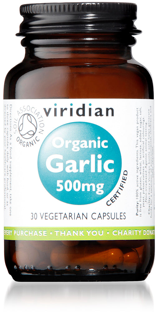 Organic Garlic 500mg Veg Caps 30