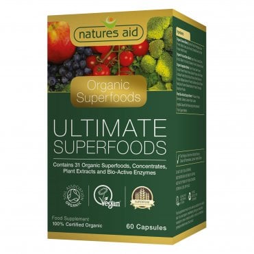Natures Aid Organic Ultimate Superfoods - 60 caps