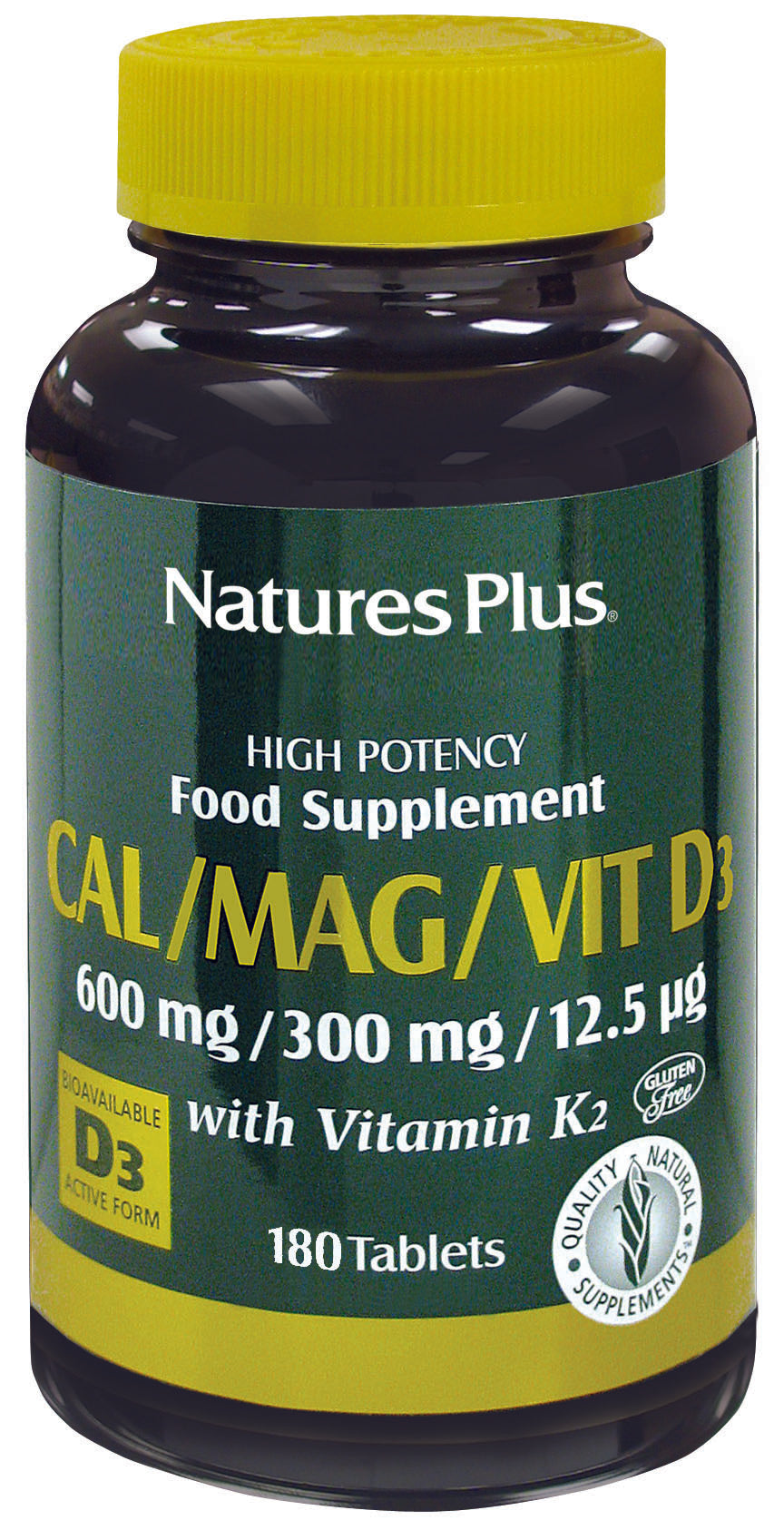 Cal/Mag/Vit D3, with Vitamin K2, 180 Tablets