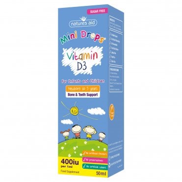 Natures Aid Mini Drops Vitamin D3 400iu