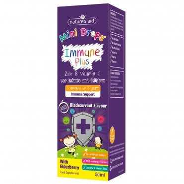 Natures Aid Mini Drops Immune Plus with Elderberry (Zinc & Vitamin C)