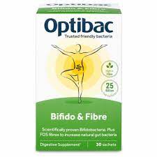 OptiBac Probiotics Bifidobacteria & fibre, Pack of 30 Sachets